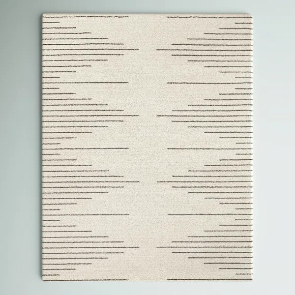 Bonfiglio Power Loom Cream/Gray Rug | Wayfair North America