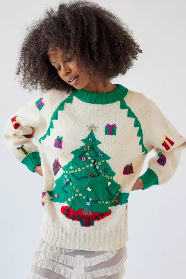 Urban Renewal Vintage Holiday Crew Neck Sweater | Urban Outfitters (US and RoW)