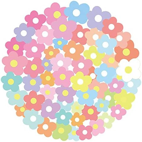 H1vojoxo 60PCS Mini Flower Stickers for Scrapbooking, Mini Flower Shapes Stickers for Water Bottl... | Amazon (US)