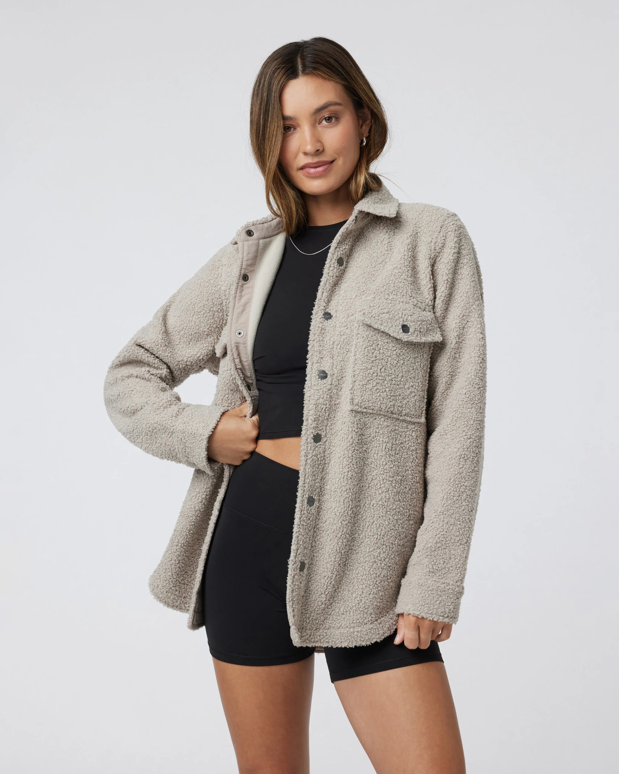 Sycamore Shirt Jacket | Dark Salt Sherpa Shirt Jacket | Vuori | Vuori Clothing (US & Canada)