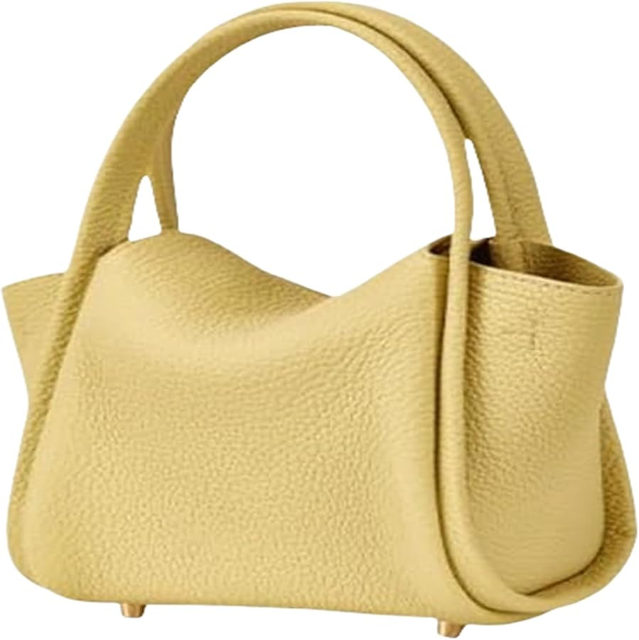 Womens Mini Cowhide Leather Bucket Bag Classic Shoulder Light Handbag Crossbody Fashion Wallet Sl... | Amazon (US)