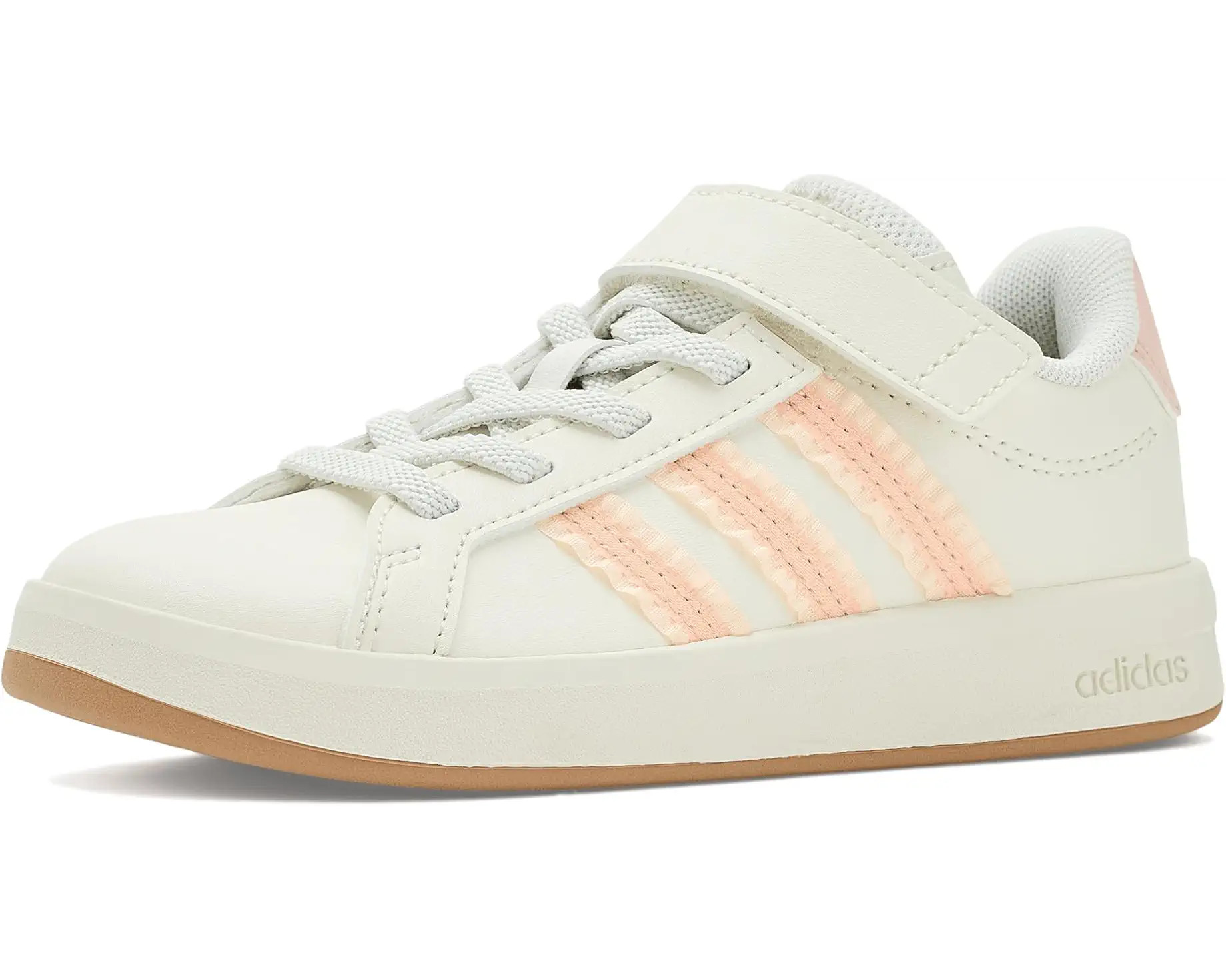 Kids adidas Kids Grand Court 3.0 Elastic Lace Shoes (Little Kid) | Zappos.com