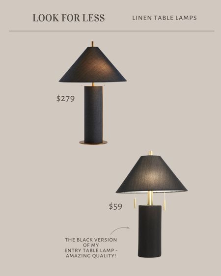 Look for less - linen table lamps

#LTKfindsunder100 #LTKstyletip #LTKhome