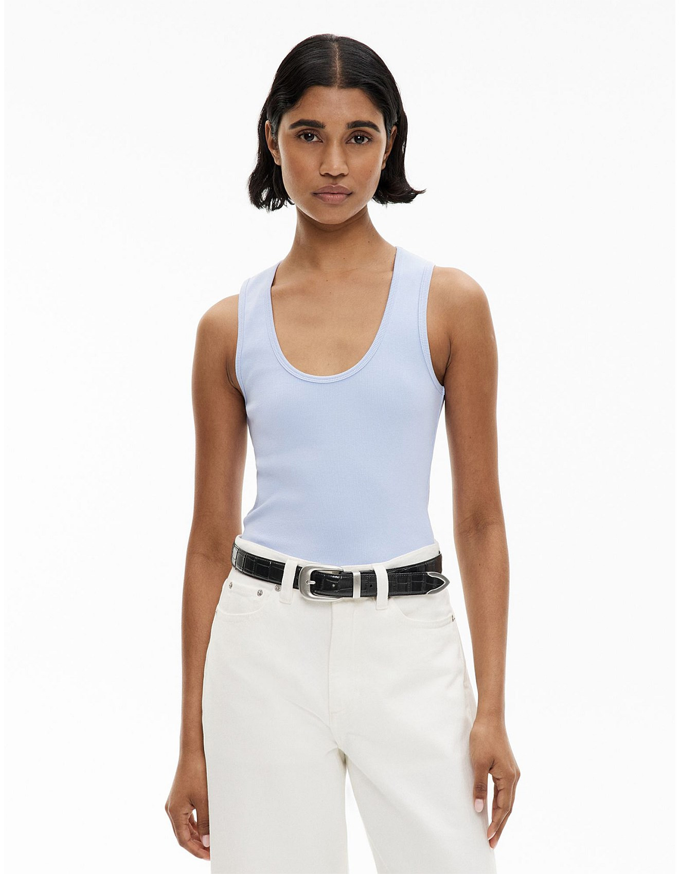 Scoop Rib Tank Top | David Jones (Australia & New Zealand)