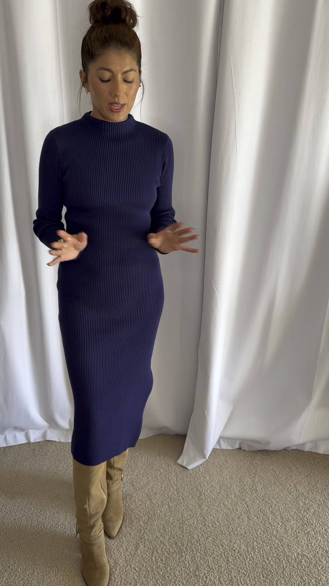 This stunning bodycon sweater dress is a must-have this season! 😍 Cozy, chic, and perfect for any occasion with its turtleneck design and one-side open leg detail. Wearing size small and pairing it with Vince Camuto boots (size 8) for the ultimate winter vibe. ❄️✨

bodycon sweater dress, turtleneck dress, one-side open leg dress, cozy winter outfit, holiday party look, stylish sweater dress, Vince Camuto boots, chic winter fashion, winter wardrobe essentials, gifts for her, holiday style, cozy and chic, travel outfit idea, versatile dress, fashion finds.

#LTKStyleTip #LTKWatchNow #LTKSeasonal