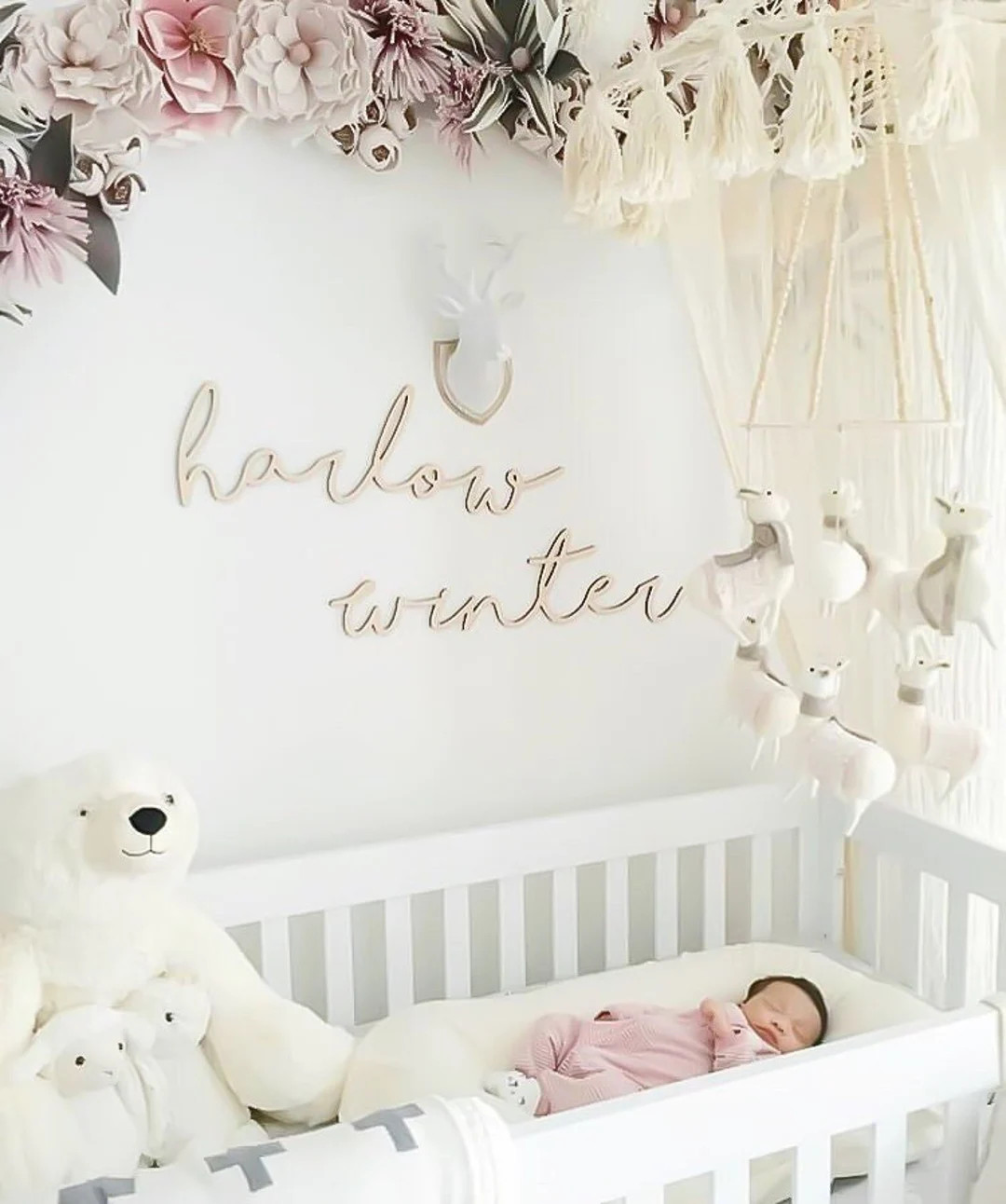 Double Baby Name Cutout Sign for Nursery Nursery Wall Decor Nursery Hanging Custom Baby Boy Baby ... | Etsy (US)