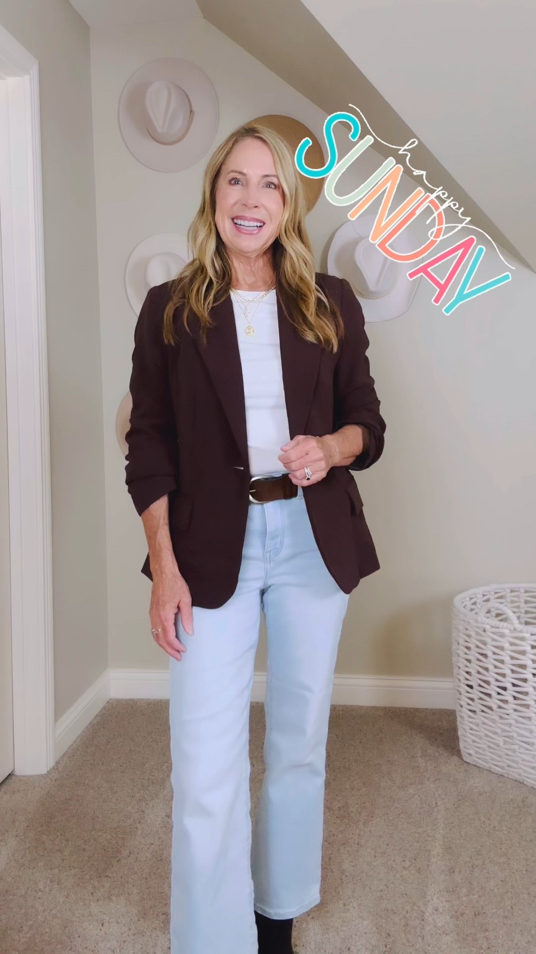 Finally wearing my chocolate brown target blazer! 

#LTKStyleTip #LTKSeasonal #LTKFindsUnder50