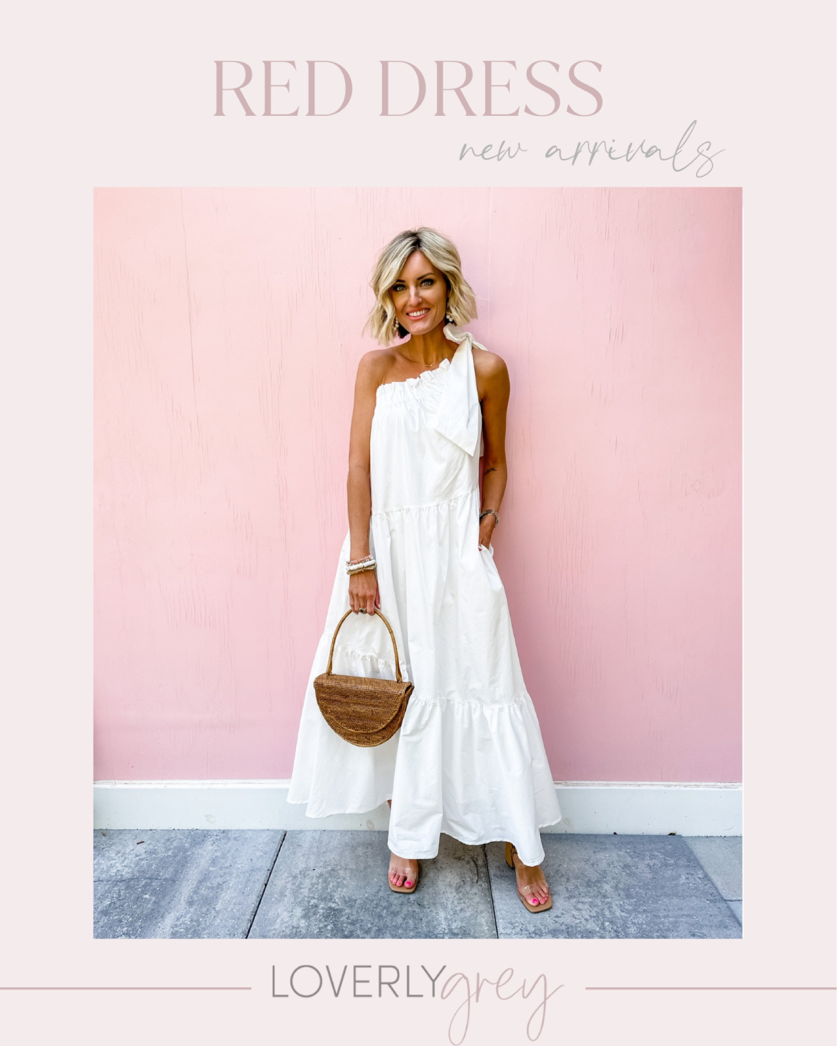 This one shoulder white maxi is perfect for vacation! Loverly Grey is wearing a small! 

#LTKunder100 #LTKstyletip #LTKSeasonal