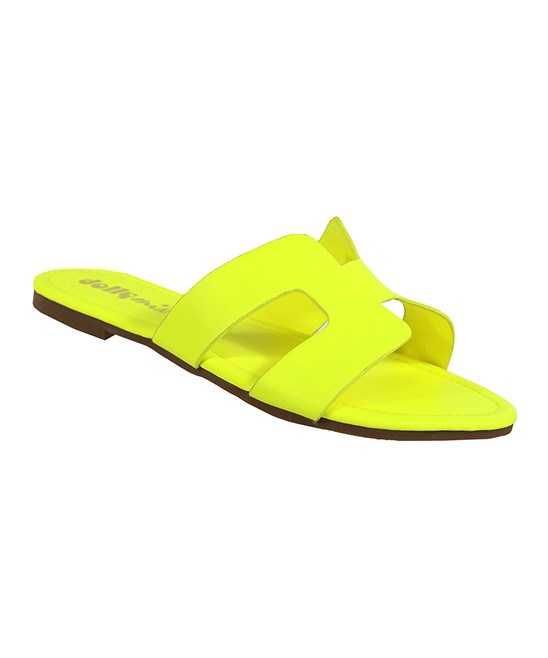 Yoki Women's Sandals neon - Neon Green Ivona Slide - Women | Zulily