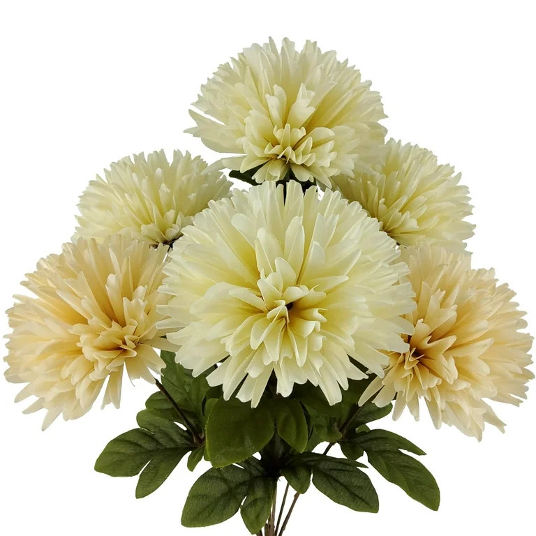 Mainstays Indoor 18-inch  Artificial Mum Bush in Soft Cream. | Walmart (US)