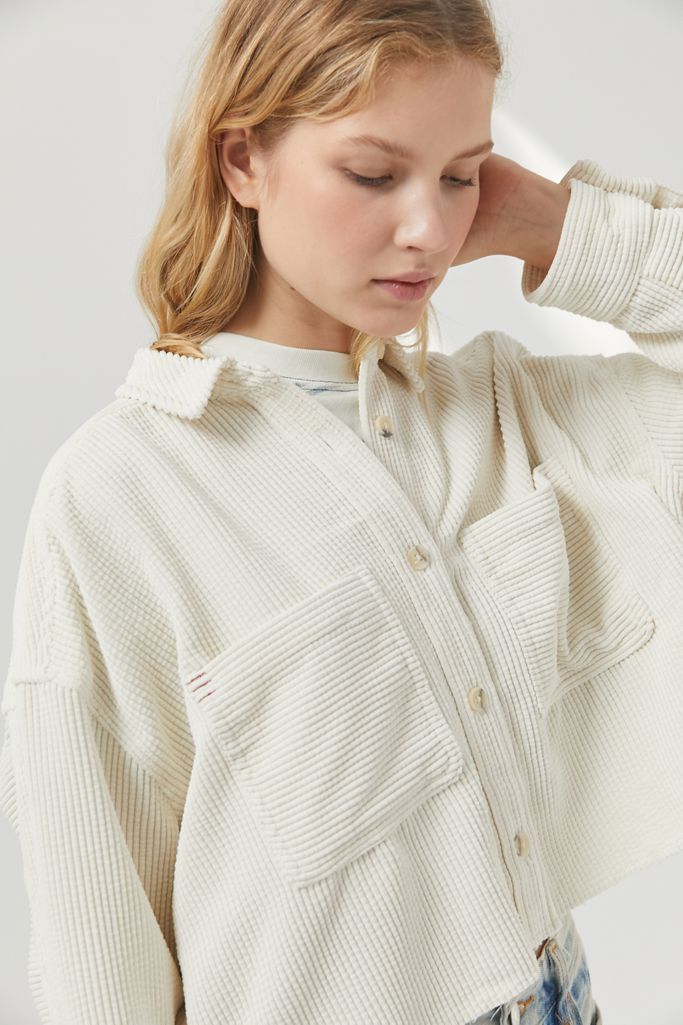 BDG Be Happy Corduroy Cropped Shirt | Urban Outfitters (US and RoW)
