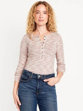 Fitted Plush Henley T-Shirt | Old Navy (CA)