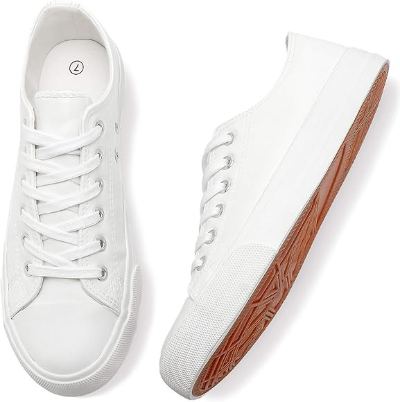 Adokoo Womens PU Leather Sneakers Fashion Casual Shoes | Amazon (US)