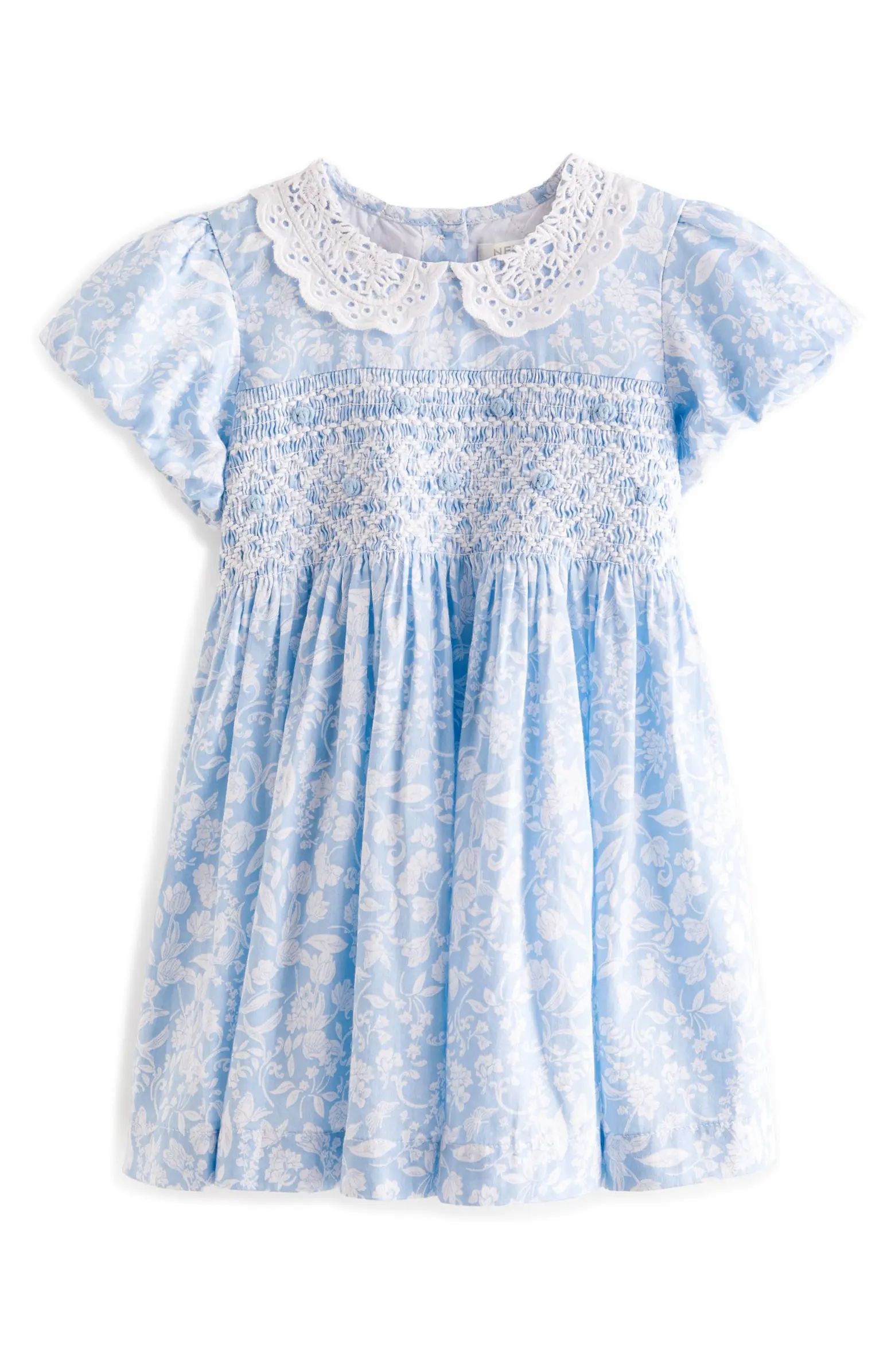 NEXT Kids' Floral Smocked Bodice Cotton Dress | Nordstrom | Nordstrom