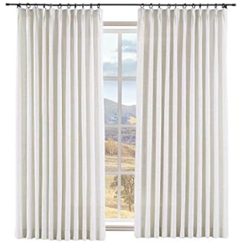 TWOPAGES 52 W x 96 L inch Pinch Pleat Unlined Darkening Drape Faux Linen Curtain Drapery Panel fo... | Amazon (US)