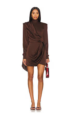 Ronny Kobo Bianca Dress in Chocolate Brown from Revolve.com | Revolve Clothing (Global)