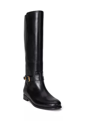 Lauren Ralph Lauren Men's Brooke II Burnished Leather Tall Boots, Black, 7.5M | Belk