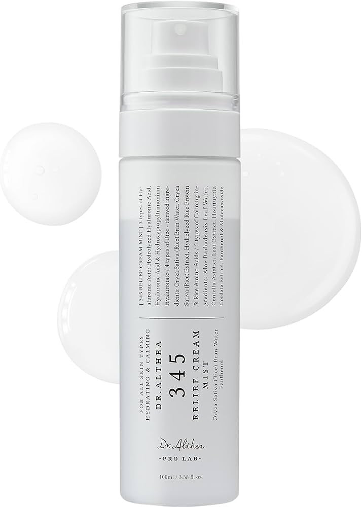 Dr.Althea 345 Relief Cream Mist, Korean Vegan Skin Care, 3.38 Fl Oz | Amazon (US)