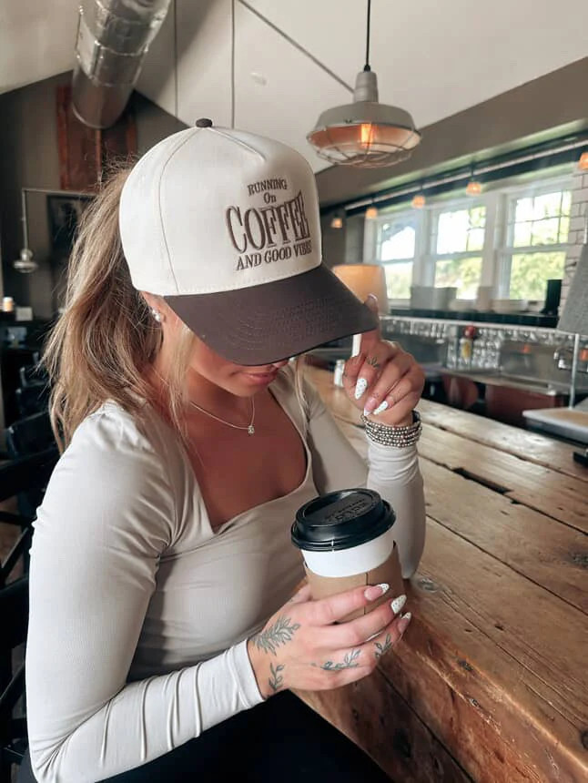 Runnin' on Coffee & Good Vibes Trucker Hat | Willow Boutique