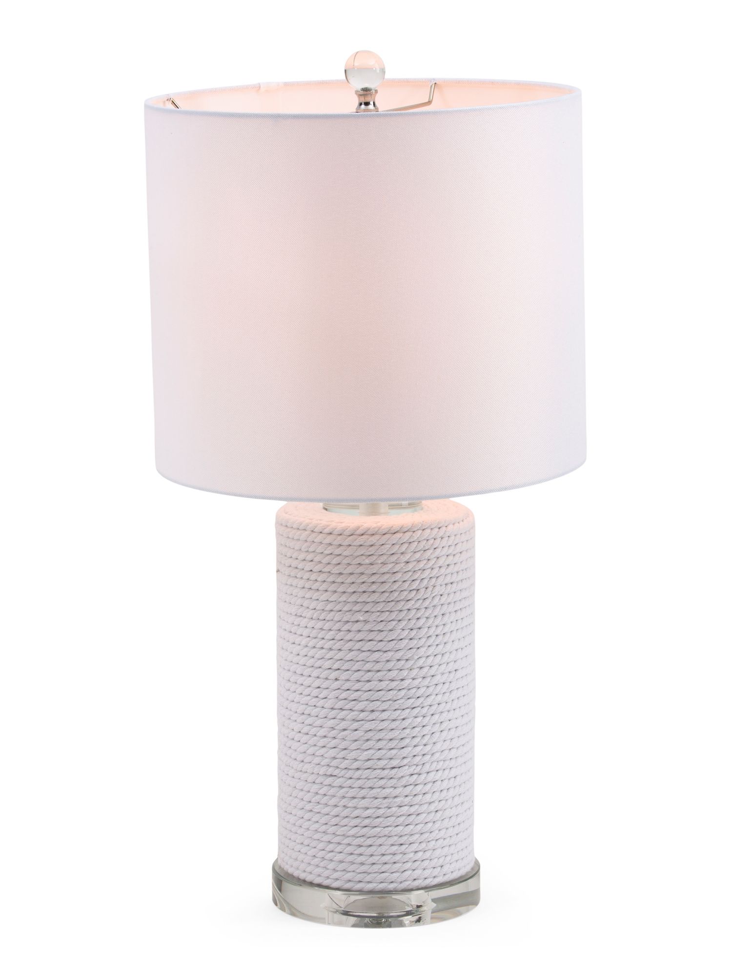 Rope Table Lamp With Crystal Base | TJ Maxx