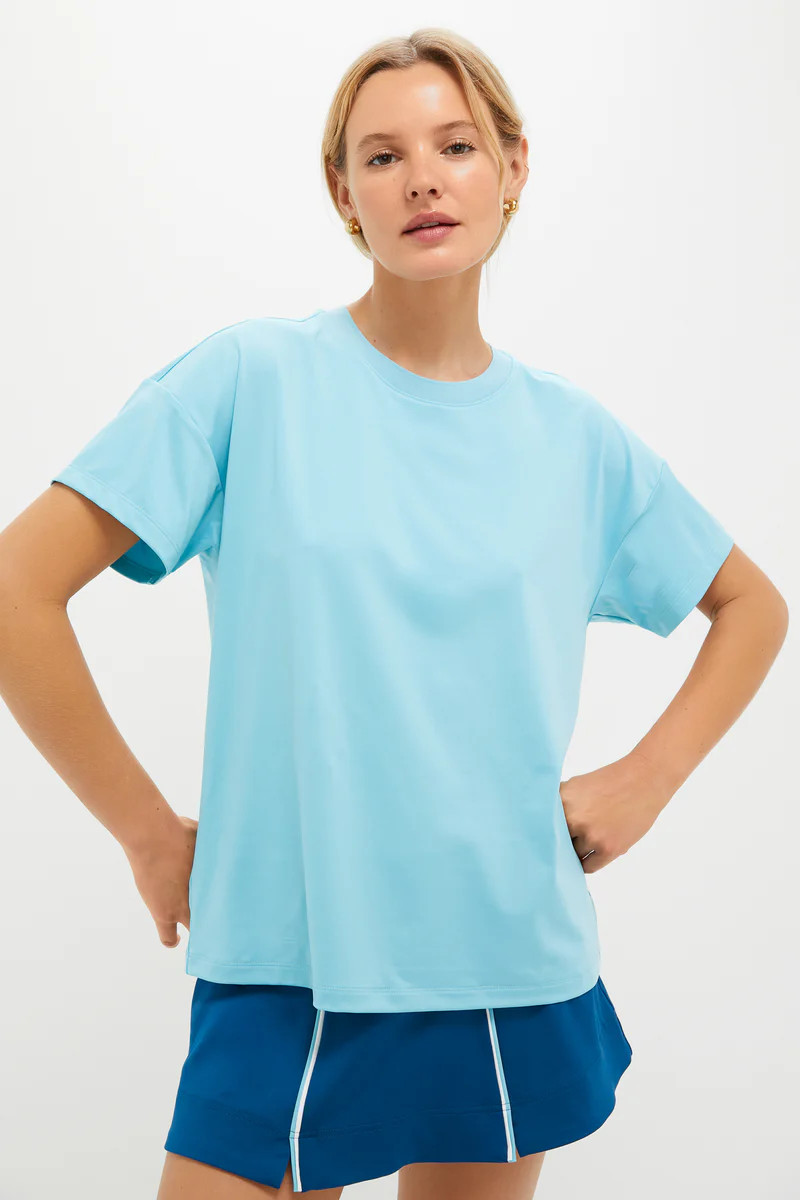 Bright Blue Short Sleeve Performance Jersey Ryan Boyfriend Tee | Tuckernuck (US)