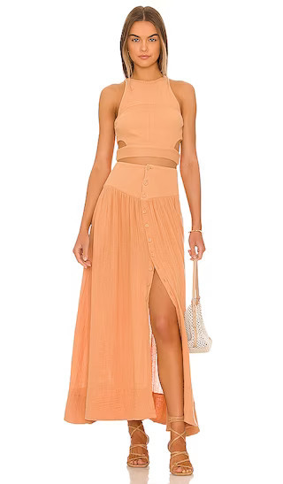 Frances Set in Pastry Shell | Orange Top | Orange Skirt | Maxi Skirt Outfit | Revolve Clothing (Global)