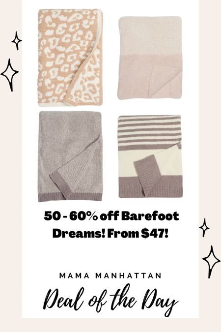 Barefoot Dreams Cozy throw blankets for over 50% off! Just in time for Mother’s Day! Plenty of colors to choose from too! 

#LTKGiftGuide #LTKFindsUnder100 #LTKSaleAlert