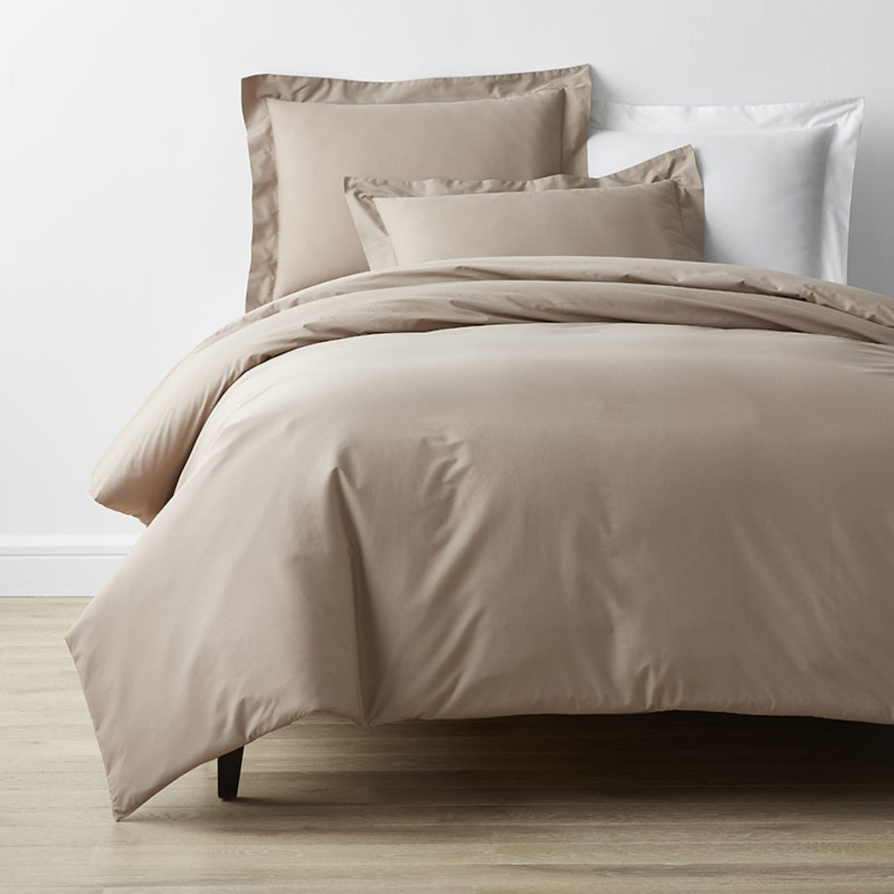 Classic Cool Cotton Percale Bed Duvet Cover - Cocoa, King/Cal King | The Company Store