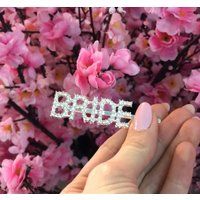 Bride Hair Pin Clip, Mrs Silver Hair Pin, Bride To Be Gift, Rhinestone Mrs Clip, Clip | Etsy (US)