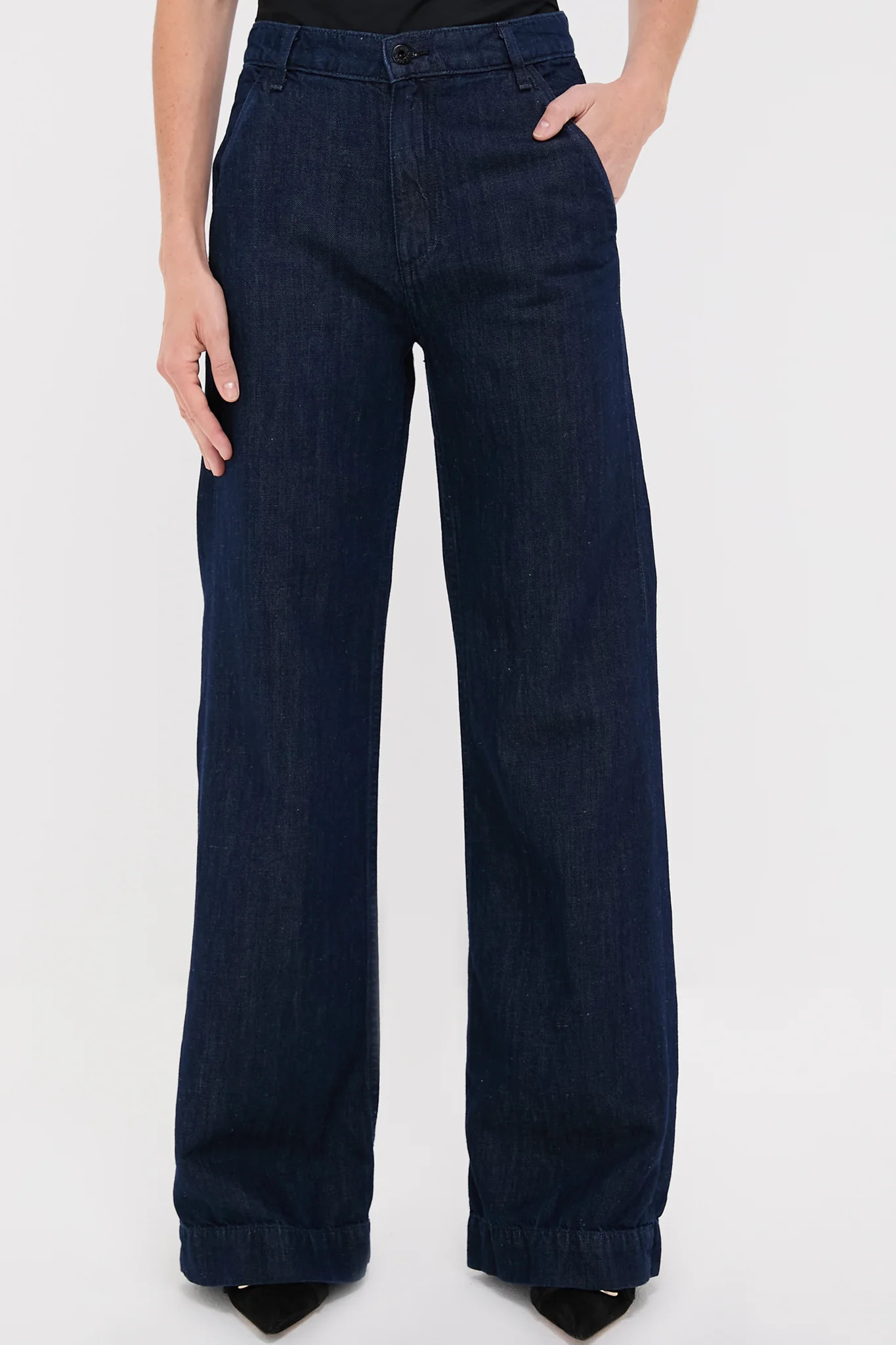Indigo Linen Denim Trouser | Tuckernuck (US)