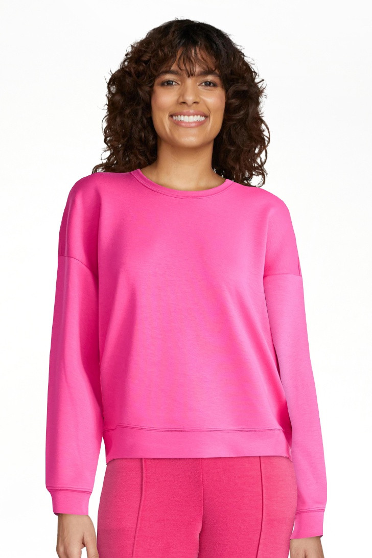 Scoop Women's and Women's Plus New Scubaknit Cropped Sweatshirt with Drop Sleeves, Sizes XS-4X | Walmart (US)