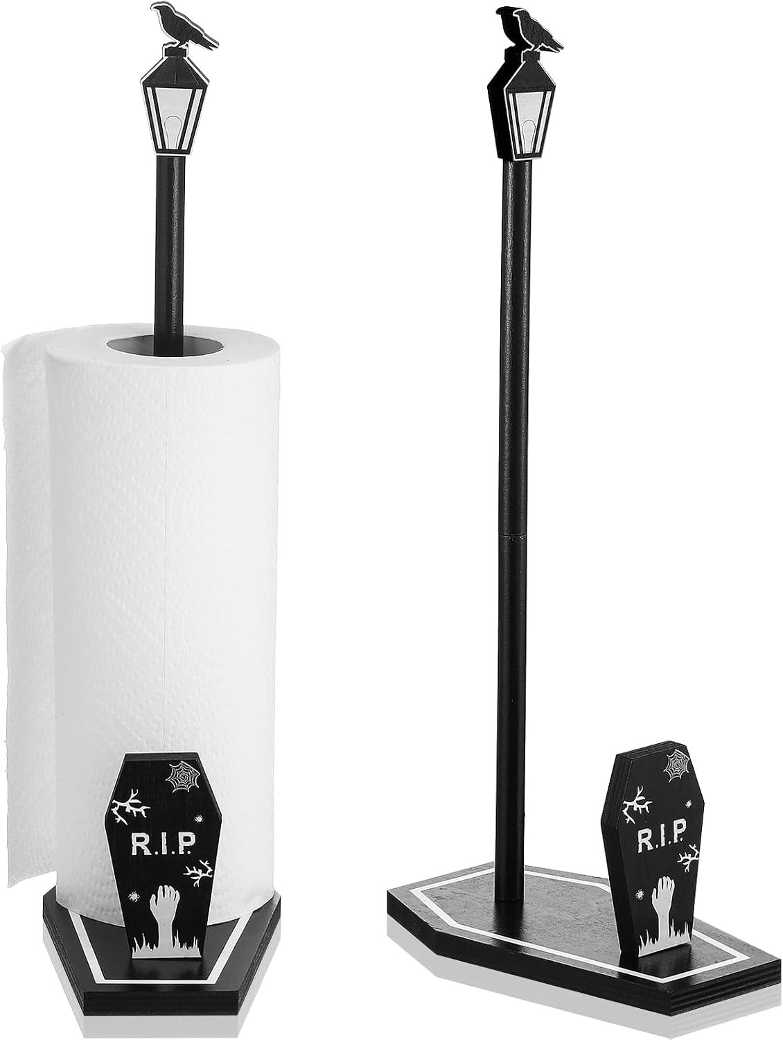 Namalu Halloween Gothic Bat Paper Towel Holder, Coffin Base Gravestone | Amazon (US)