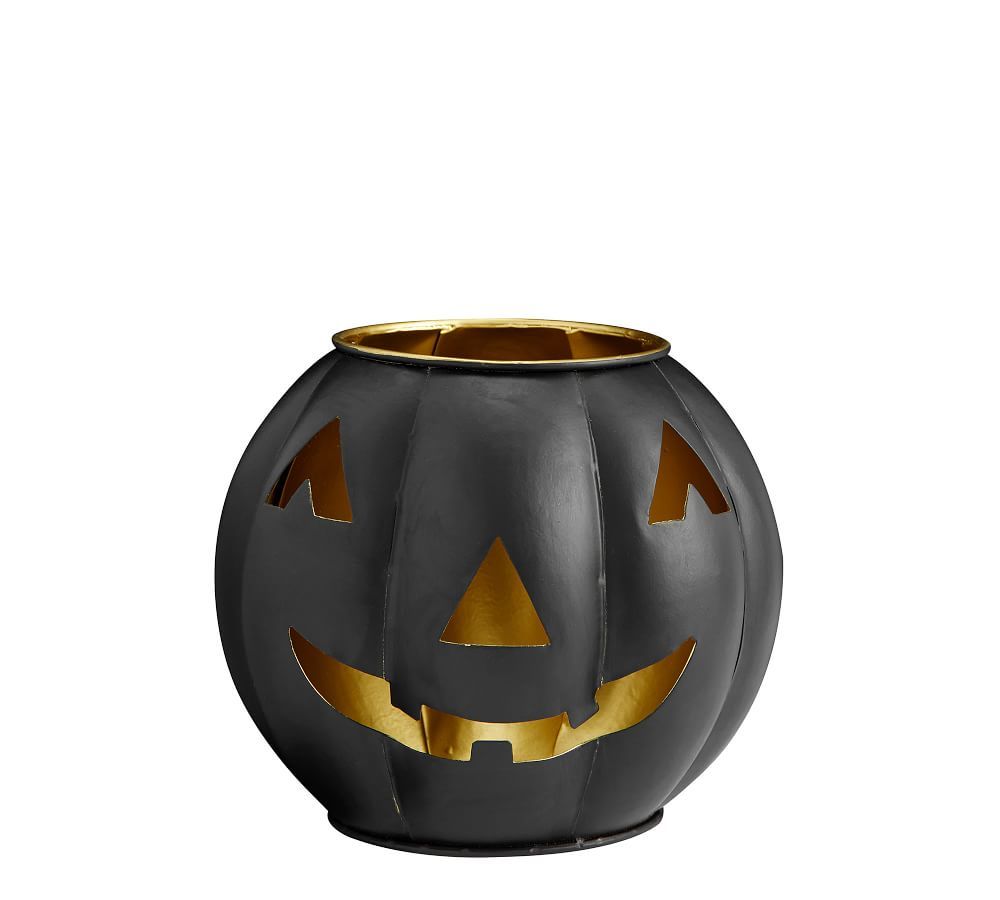 Black Handcrafted Metal Jack-O-Lanterns | Pottery Barn (US)