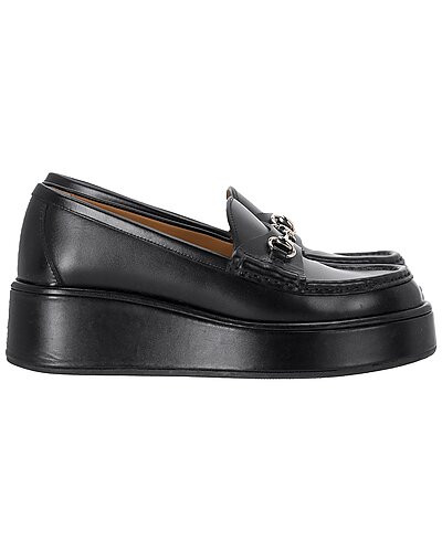 Women's Leather Horsebit Wedge Loafer (Authentic Pre-Loved) | Gilt & Gilt City