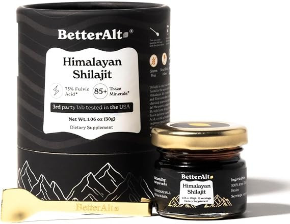 BetterAlt Pure Himalayan Shilajit Resin | High Potency for Men & Women | 75 Servings for Stamina ... | Amazon (US)