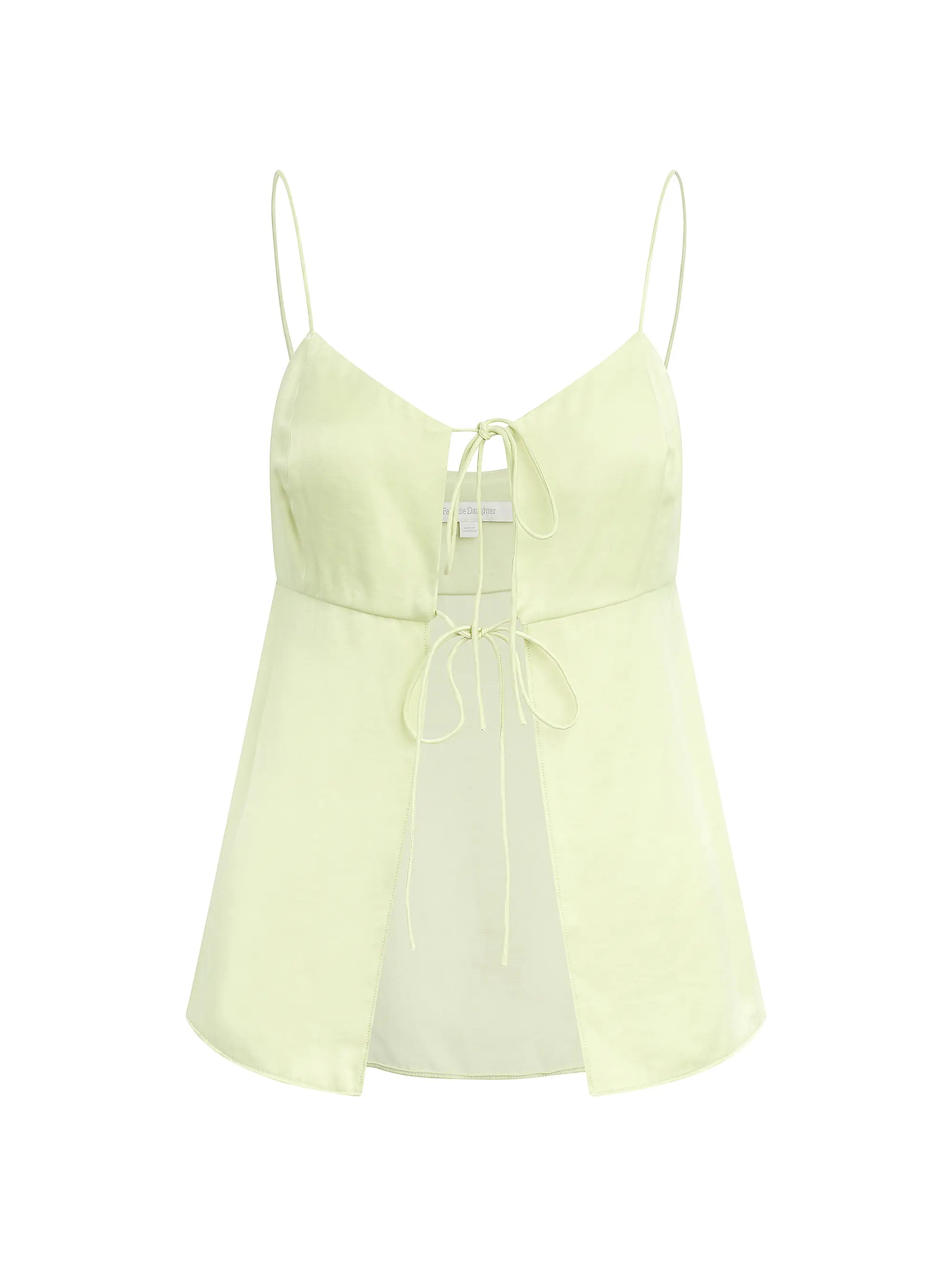 Favorite Daughter Caroline Hammered-Satin Open-Front Cami | Saks Fifth Avenue | Saks Fifth Avenue