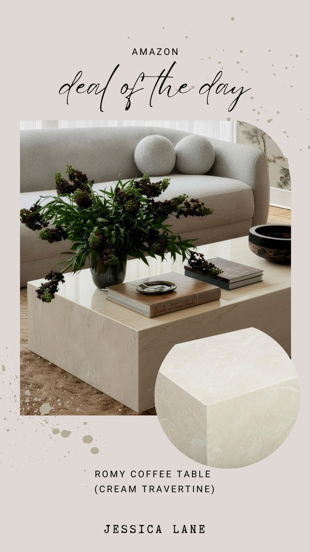 Our cream rectangular travertine coffee table is included in today’s deals and pairs beautifully with neutral living rooms.#livingroomdecor #ltkfinds

#LTKSaleAlert #LTKHome