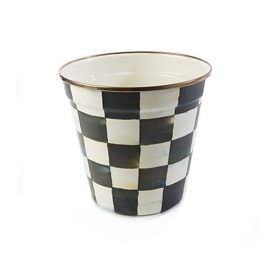 Courtly Check Enamel Garden Pot - Medium | MacKenzie-Childs