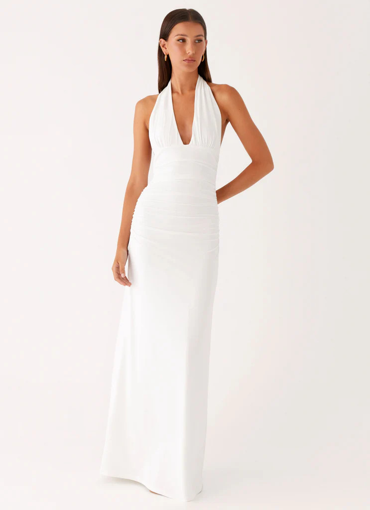 Ilaria Halter Maxi Dress - White | Peppermayo (Global)