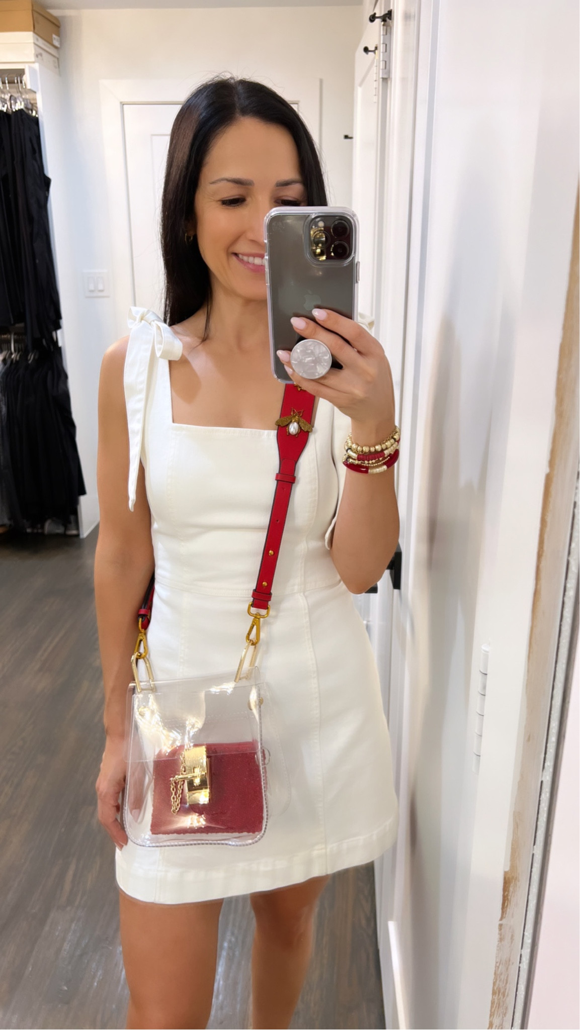 SMU Game day look❤️💙 Alice and Olivia denim dress + sneakers!

#LTKSeasonal #LTKU #LTKstyletip