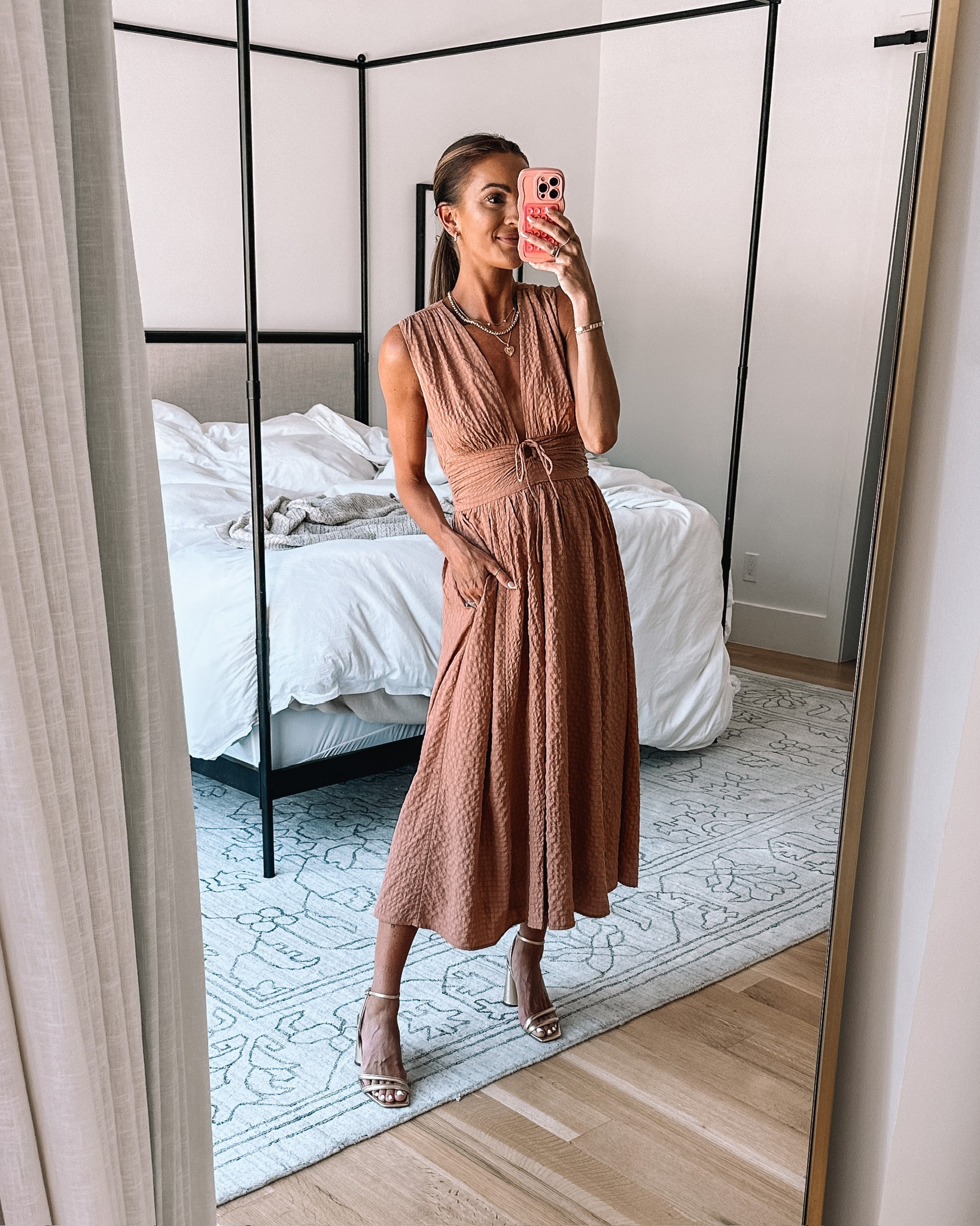 Aerie Ruched Rib Midi Dress curated on LTK
