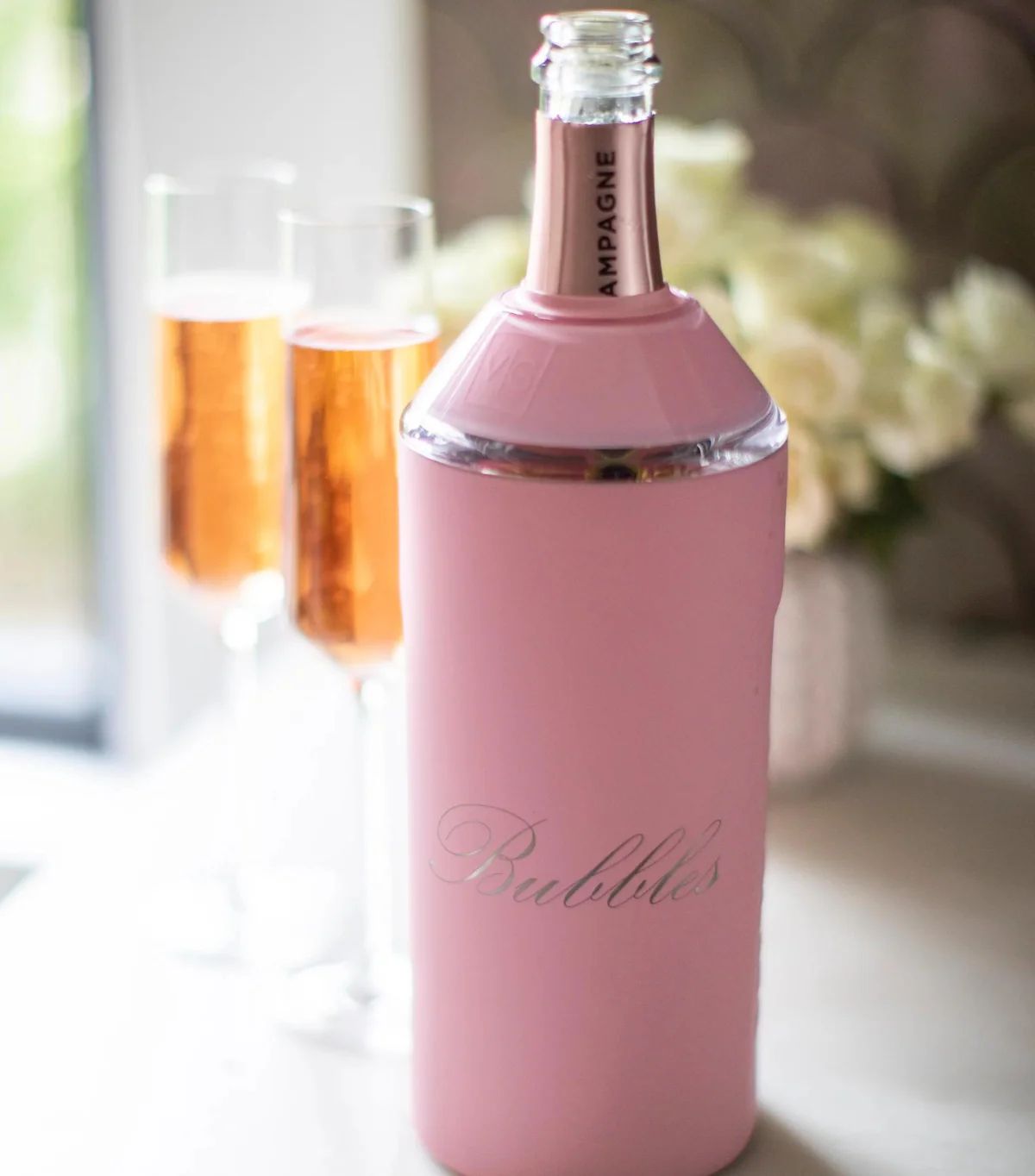 Rose with Bubbles | The Original Wine Chiller. Stainless tumblers and drinkware | Vinglace