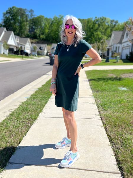 How to achieve easy summer style… a dynamite t-shirt dress that’s 100% organic cotton and made in the US, paired with the comfiest and cutest sneaker. 

Pareto, t-shirt dress, marmi shoes, VanEli, colorful sneakers, sneakers, summer dress, 

#LTKstyletip #LTKfindsunder100 #LTKshoecrush