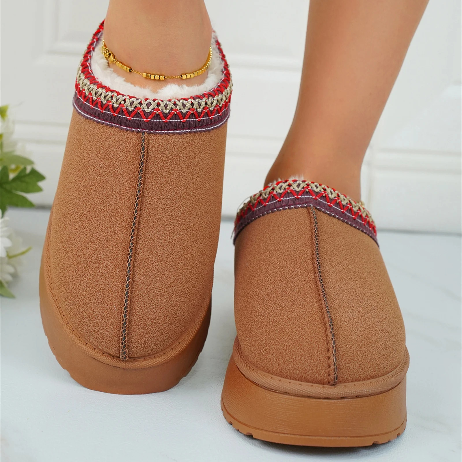 Women'S Winter Slippers Comfortable Warm Slippers Comfortable Artificial Fur Plush Warm Home Shoe... | Walmart (US)