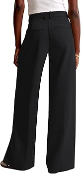 NIMIN Women Wide Leg Pants High Waisted Business Casual Work Trousers Dressy Pants with Pockets | Amazon (US)