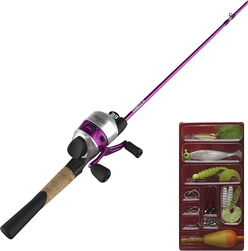 Zebco 33 Spincast Reel and 2-Piece Fishing Rod Combo, 5-Foot 6-Inch Durable Fiberglass Rod, Quick... | Amazon (US)