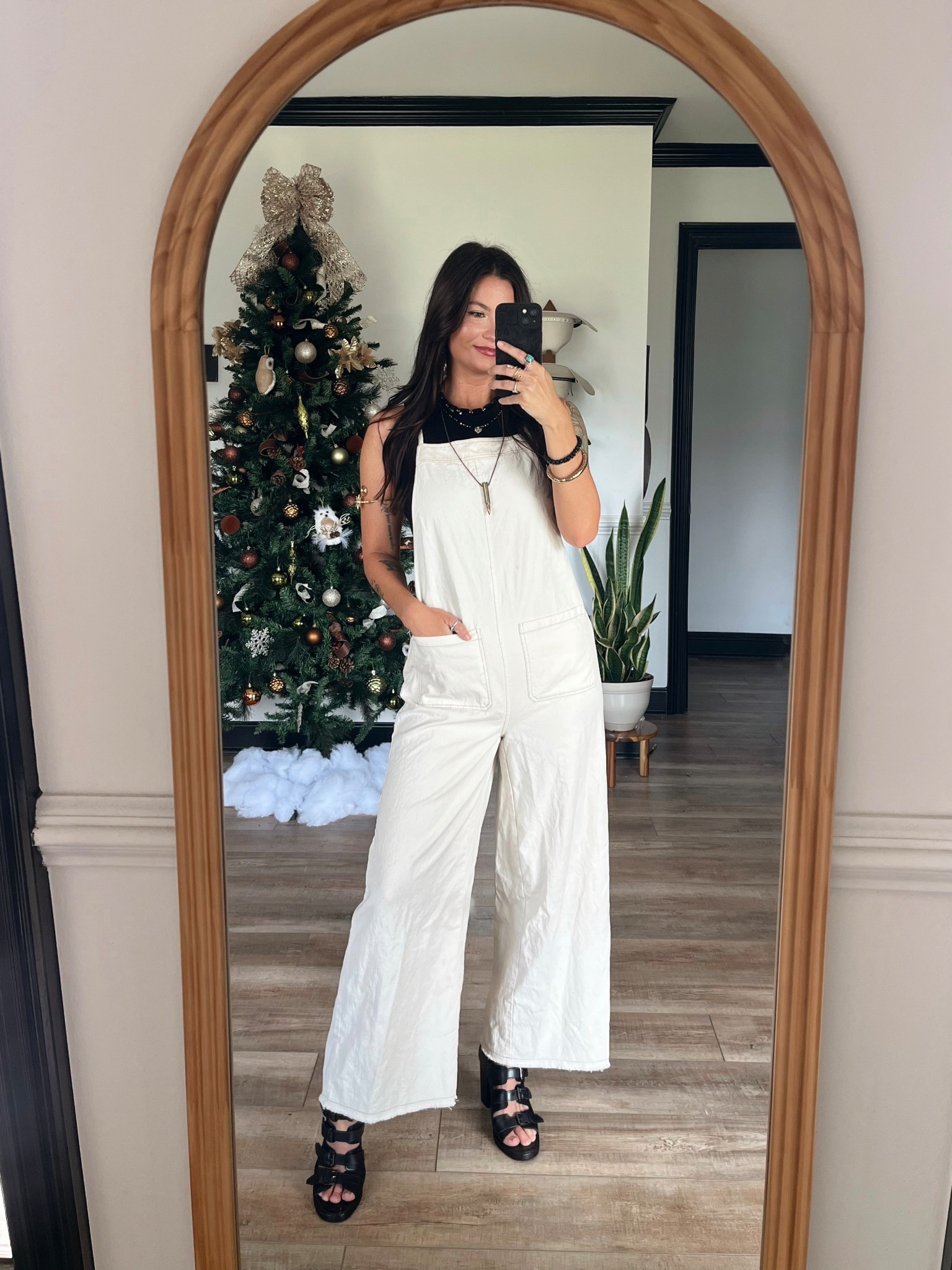 Tie overall/jumpsuit paired with black tank underneath and gladiator heels! 

2 black necklaces from Highway hippie code LORI10
Shot necklace from Twisted Silver code LORI20

#LTKSaleAlert #LTKPetite #LTKootd