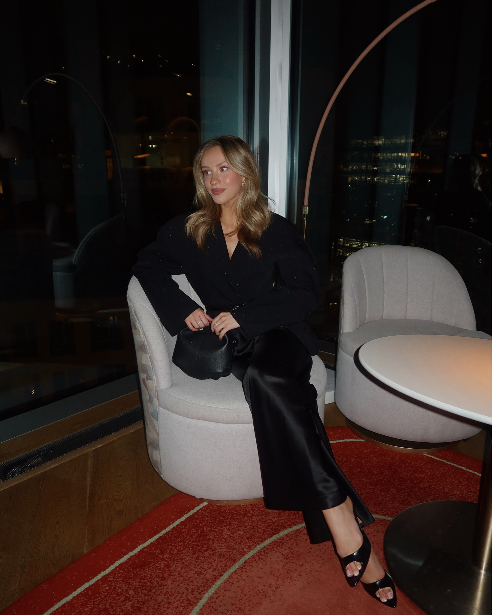 Cinched waist blazer with diamanté, silk trousers, heel mules, arrange at asos, Partywear, New Year’s Eve outfit, party outfit 

#LTKuk #LTKpartywear #LTKfestive