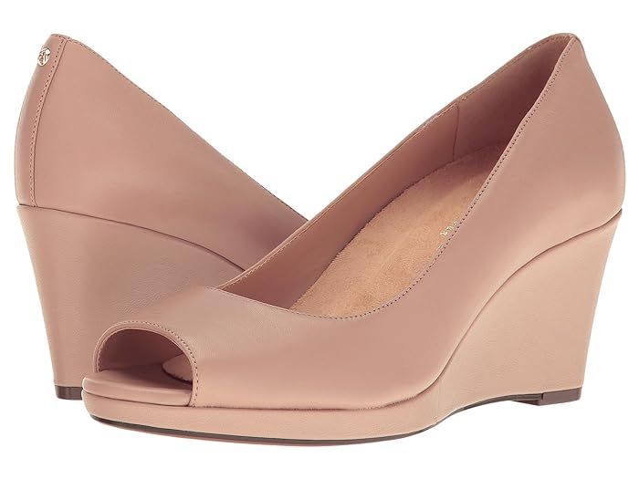 Naturalizer Olivia (Tender Taupe Leather) Women's Wedge Shoes | Zappos