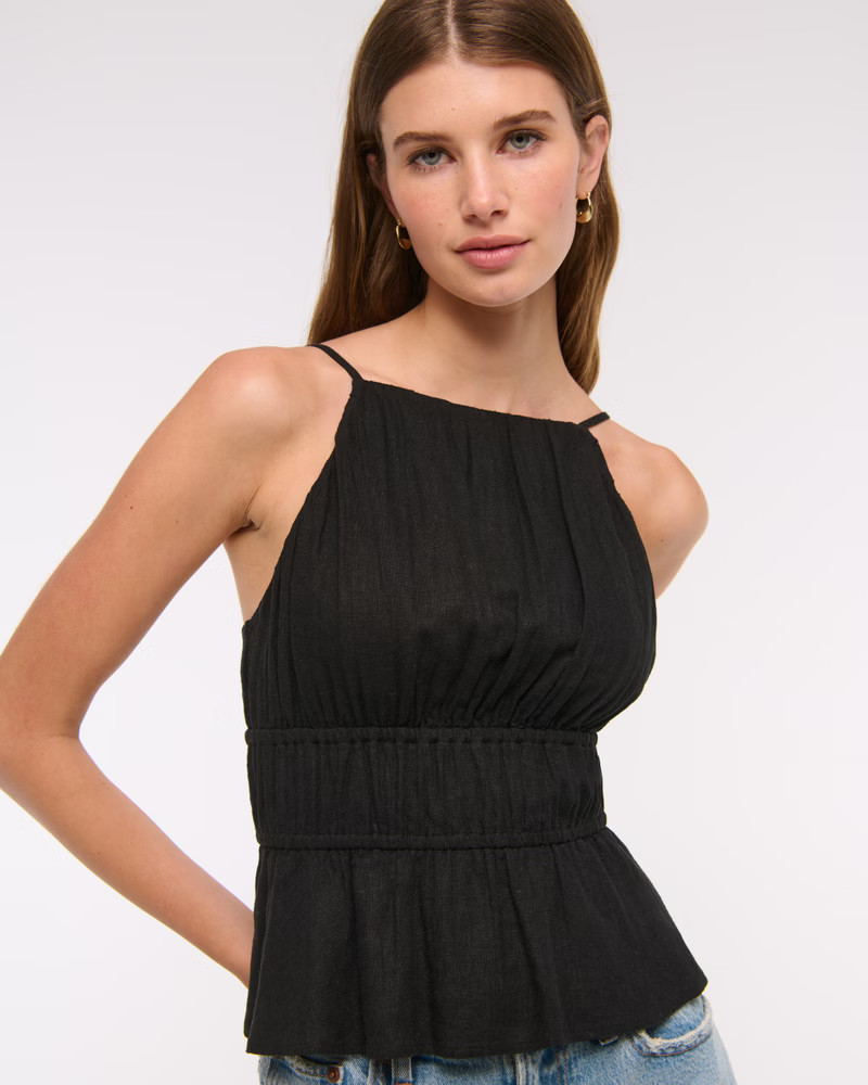 Women's Smocked Halter Top | Women's Tops | Abercrombie.com | Abercrombie & Fitch (US)